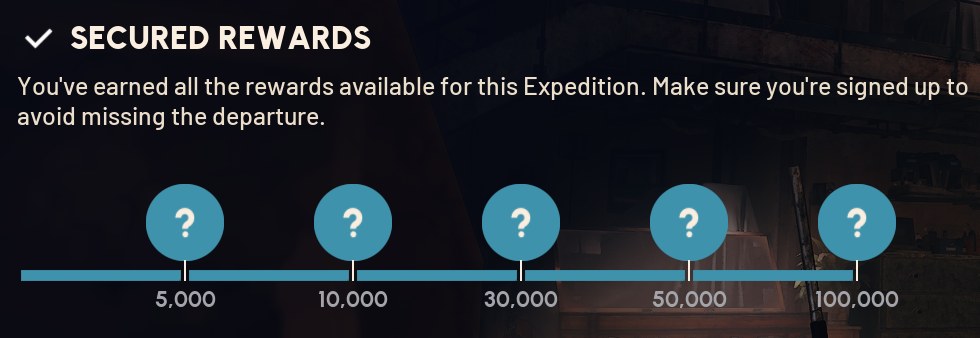 Secured Rewards: všech pět prahů výzvy 5 000 až 100 000 splněno