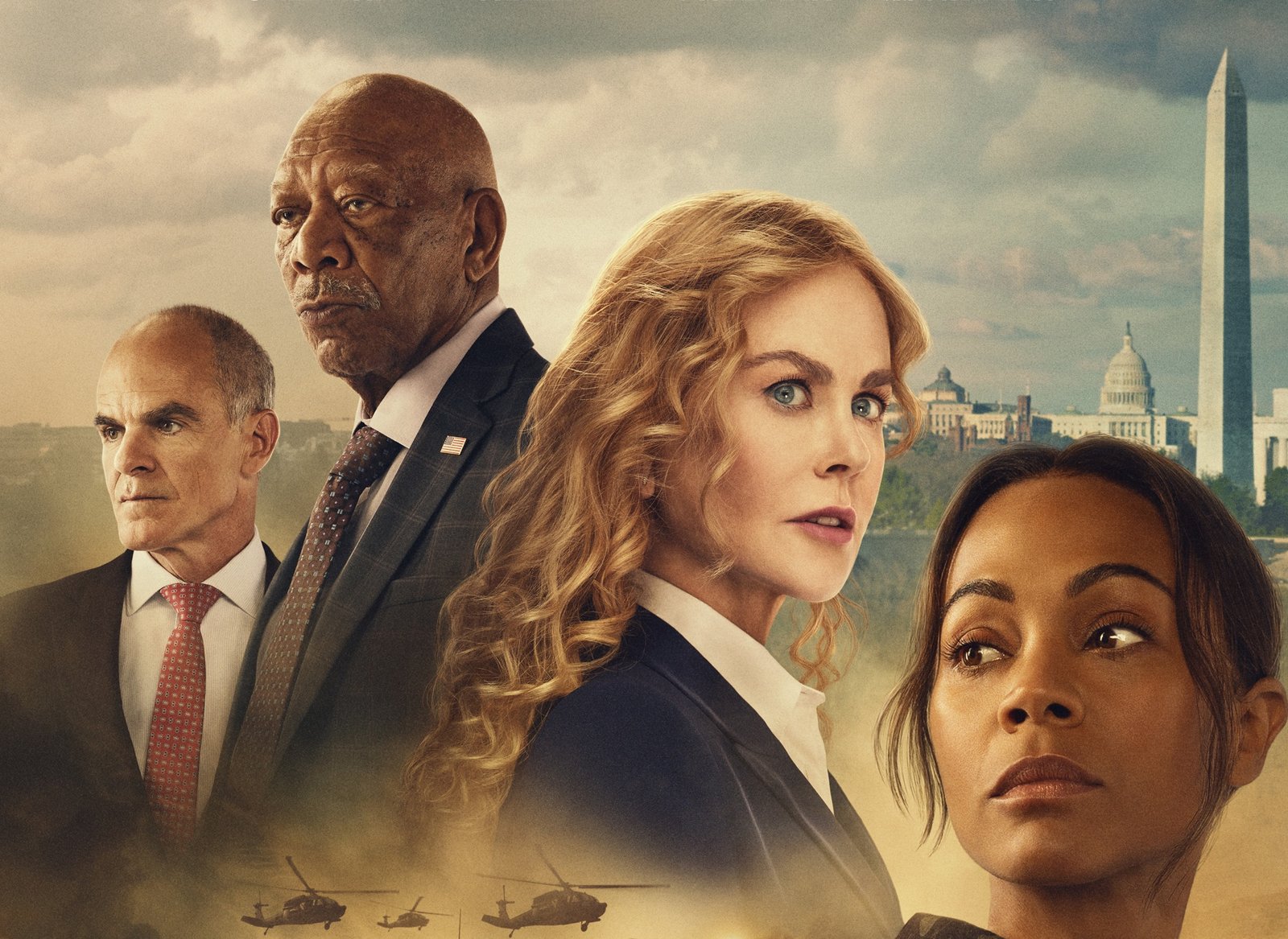 Kelly, Freeman, Kidman a Saldaña na plakátu 2. série (foto: Paramount+)